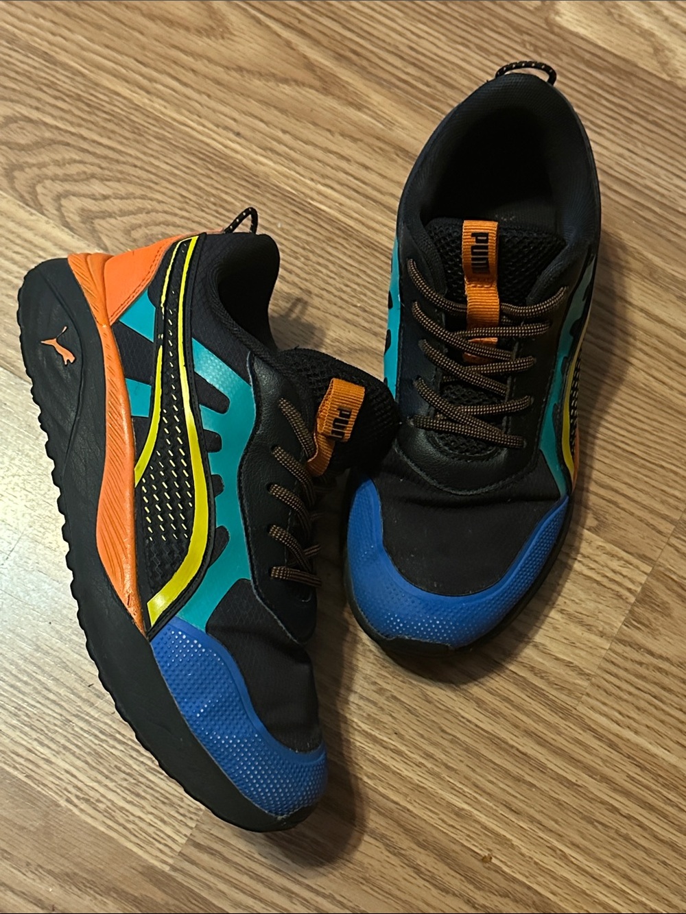 Puma Men’s Black/Blue/Teal/Orange Running Sneakers